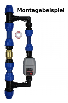 Bypass-Set Pumpensteuerung für Hauptleitung PE-Rohr 40 mm (Einzelteile nicht vormontiert)
