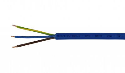 Kabel Trinkwasser Clean Cable Round 3G 1,5mm² blau (DVGW)