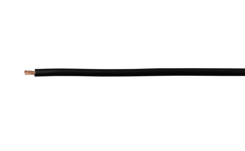 H07V-K negro 1 x 2,5 mm² (cable de sonda de PVC)